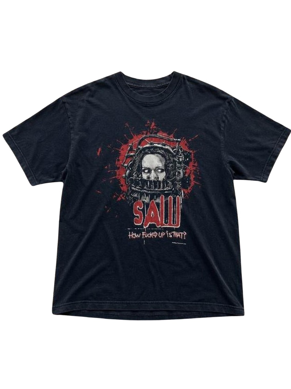 Gildan Black SAW Graphic Short Sleeve Tee with Red Accents